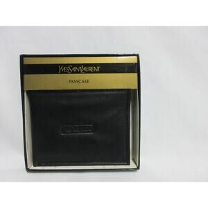 Yves Saint Laurent Men’s Vintage Black Bifold Wallet Pass Case Boxed India
